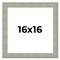 Square Sculpted Blue Picture Frame - UV Acrylic, Foam Board Backing, Hanging Hardware